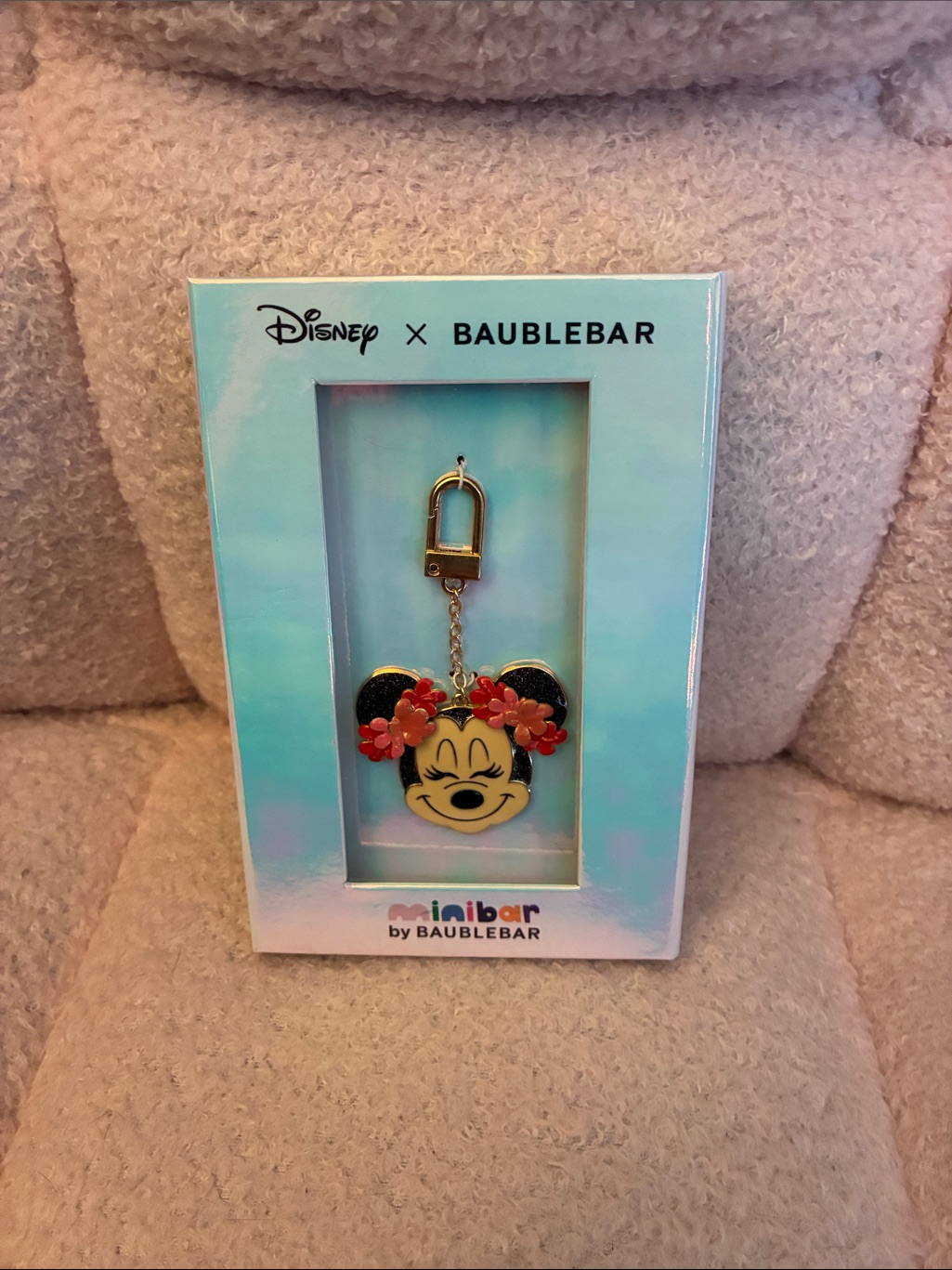 Baublebar Disney Minnie Mouse Floral Keychain - Gold, Black, Red, Yellow
